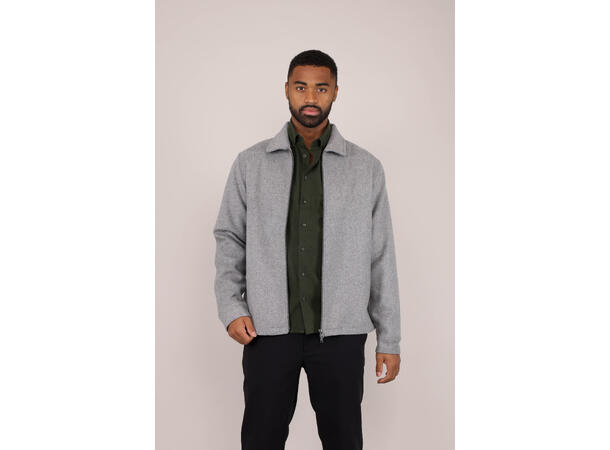 Danni Overshirt Grey XXL Wool zip overshirt 