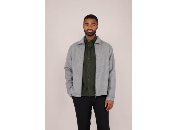 Danni Overshirt Grey XXL Wool zip overshirt 