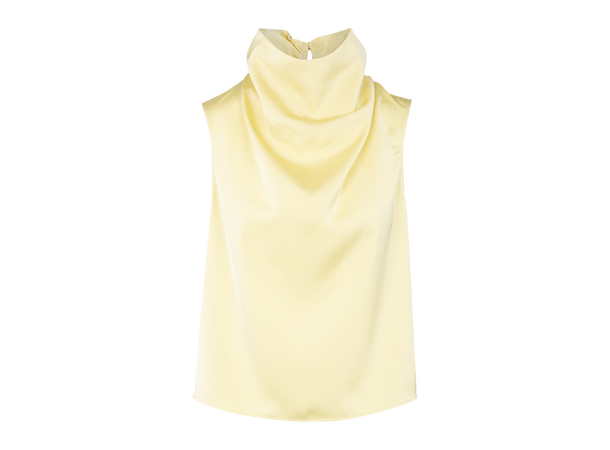 Ellinor Top Light Yellow M Satin watefall top 