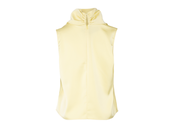 Ellinor Top Light Yellow M Satin watefall top 