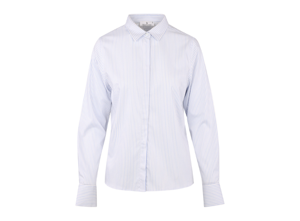 Evita LS Shirt White/Pale Blue XS Striped shirt 