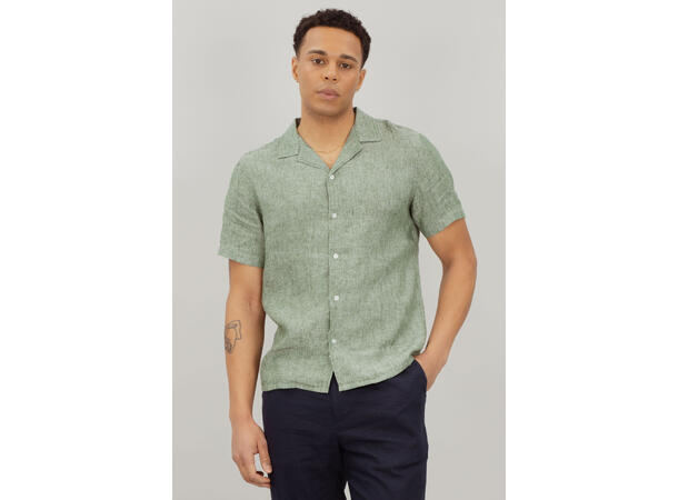 Giuseppe SS Shirt White M Camp collar SS linen shirt 