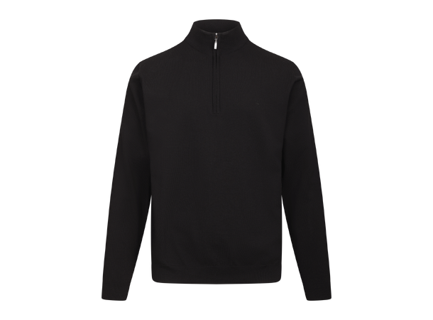 Jake Half-zip Black M Basic half-zip knit sweater 