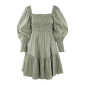 Milagros Dress Lilypad S Stretch linen dress