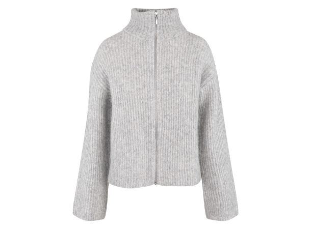 Pandora Cardigan Light grey M Mohair zip wool cardigan 