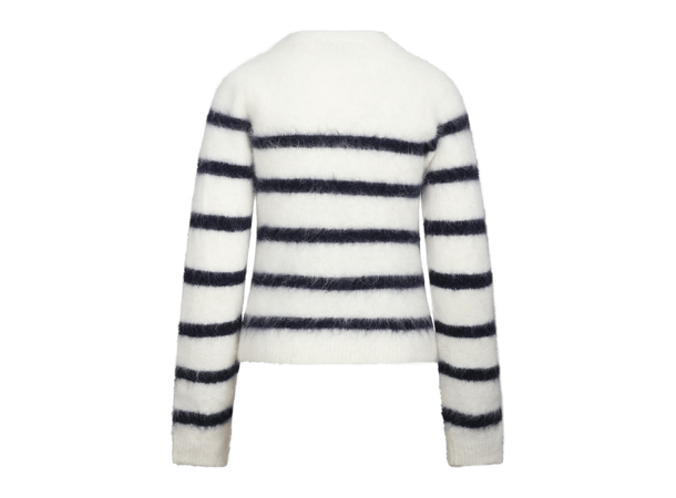 Prue Sweater Cream M Striped alpaca crewneck 