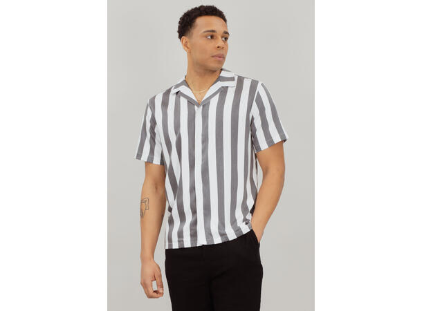 Rodrigo SS Shirt Grey M Block striped SS shirt 