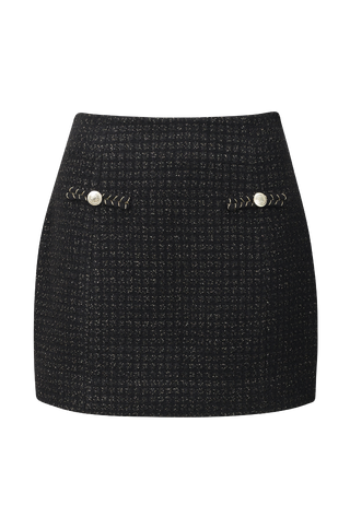 Smilla Skirt Mini boucle skirt with UP logo buttons