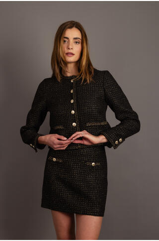 Smilla Skirt Mini boucle skirt with UP logo buttons
