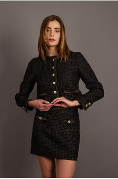 Smilla Skirt Mini boucle skirt with UP logo buttons