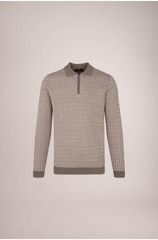 South Half-zip Cabel knit half-zip pique