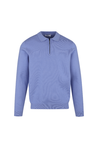 Succa Half-zip Polo Basic viscose zip polo collar