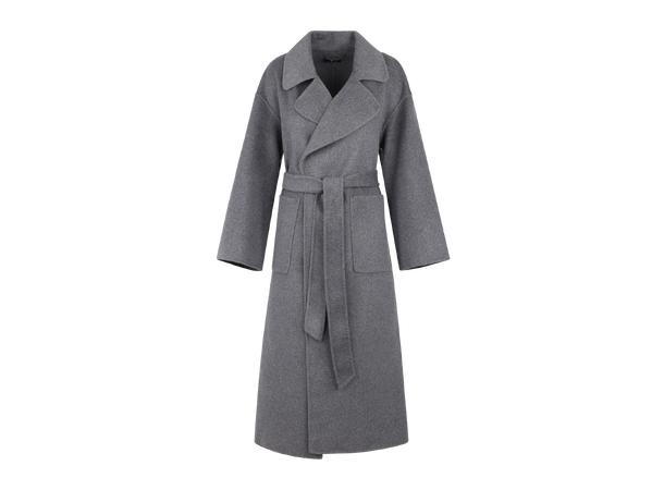 Ulla Coat Charcoal S Long coat with lapel 