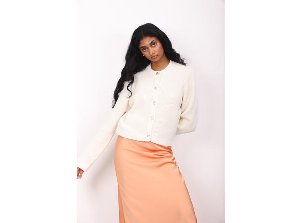 Valentine Cardigan Cream M Striped cotton jacket 