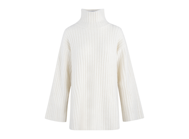 Vanya Sweater Black M Rib knit t-neck 