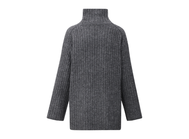Vanya Sweater Dark Grey M Rib knit t-neck 