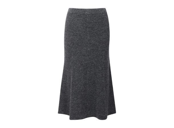 Zadie Skirt Dark Grey M Alpaca rib knit skirt 
