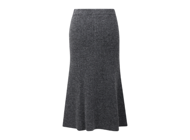 Zadie Skirt Dark Grey M Alpaca rib knit skirt 
