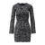 Quincy Dress Black Silver M Silver black viscose dress 