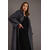 Ulla Coat Charcoal M Long coat with lapel 