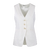 Simmy Waistcoat White M Long linen waistcoat 