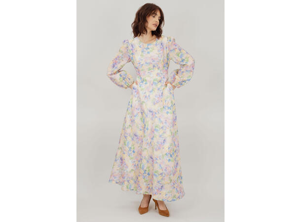 Adelle Dress Multi AOP M Silk print maxi dress 