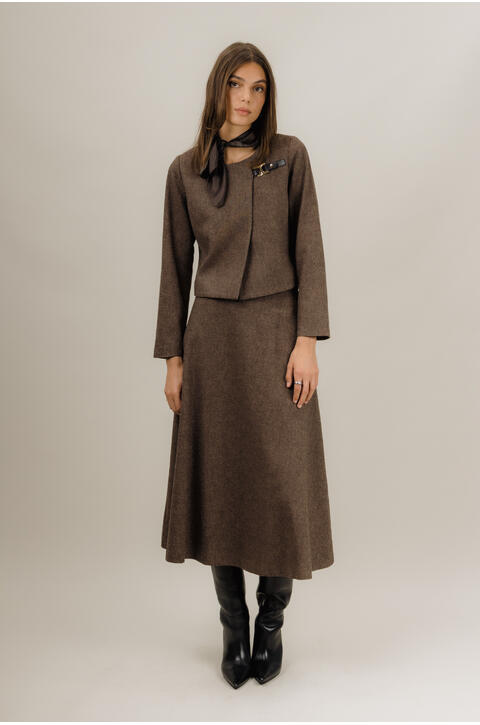 Amara Skirt Twill wool maxi skirt