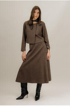 Amara Skirt Twill wool maxi skirt
