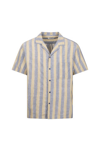 Bernard SS Shirt Cotton block stripe SS Shirt