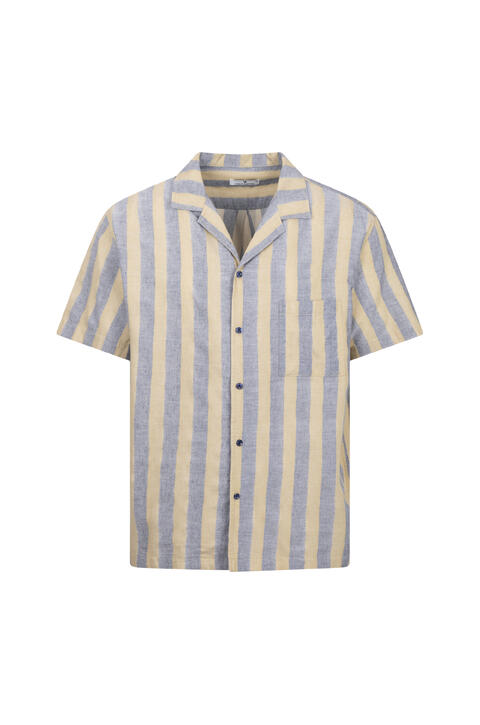 Bernard SS Shirt Cotton block stripe SS Shirt