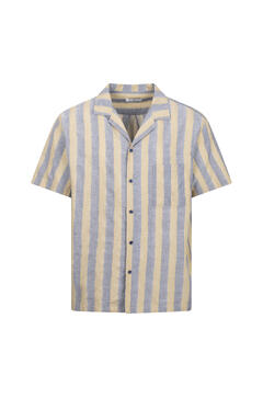 Bernard SS Shirt Cotton block stripe SS Shirt