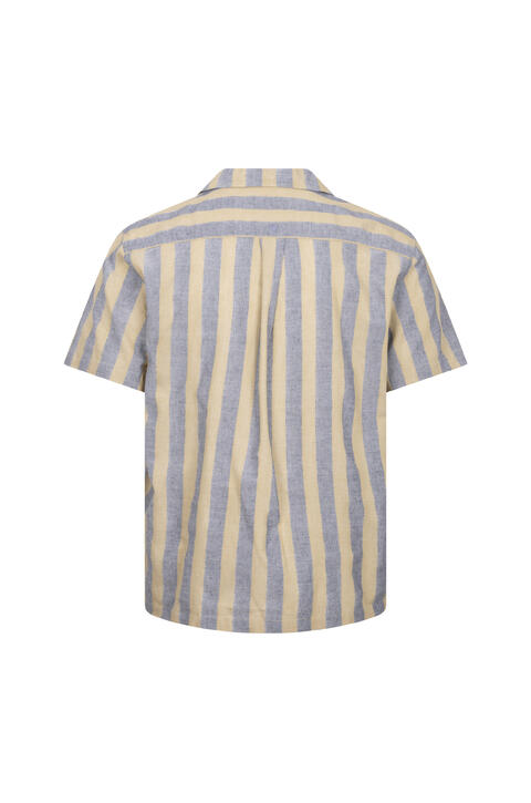 Bernard SS Shirt Cotton block stripe SS Shirt