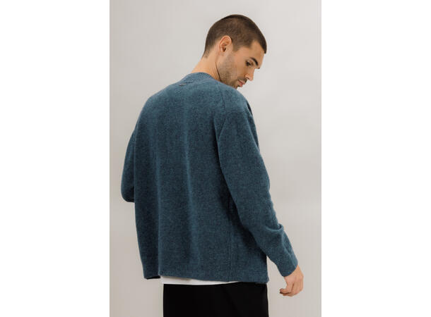 Cedric Cardigan Mallard Blue M Mohair cardigan 