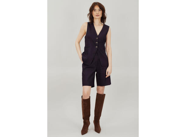 Clary Shorts Navy M Linen shorts 