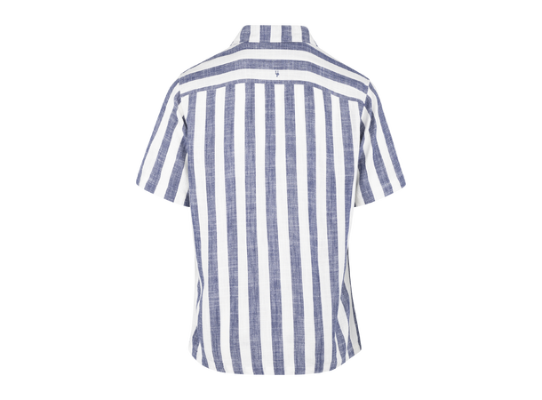 Folke SS Shirt Navy XXL Striped linen SS shirt 