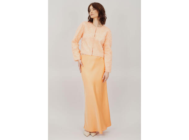 Gamma Skirt Nectarine M Maxi satin slip skirt 