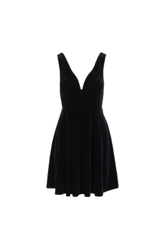 Ginza Dress Velour deep v-neck dress