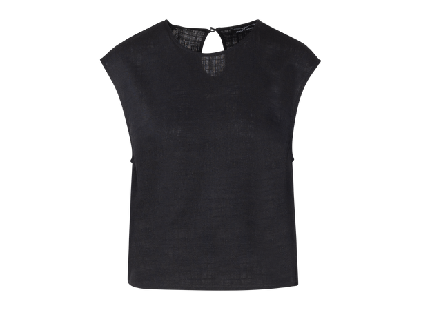 Lina Top Black S Linen/Viscose top 