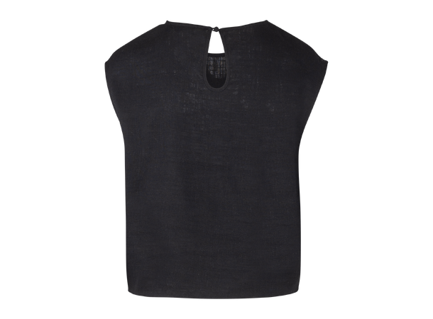 Lina Top Black S Linen/Viscose top 