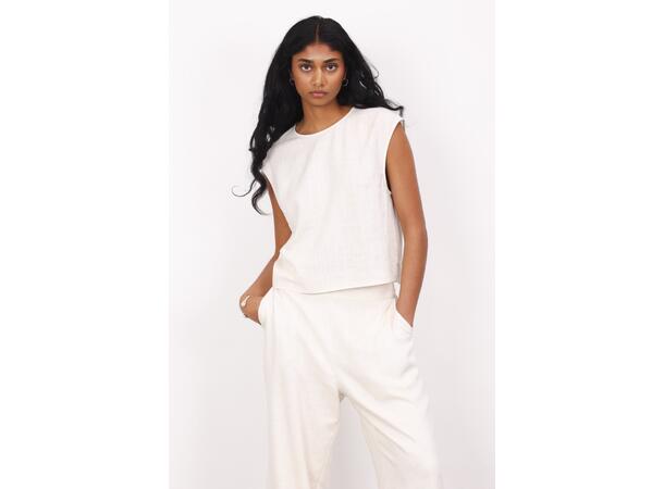 Lina Top Light Sand S Linen/Viscose top 