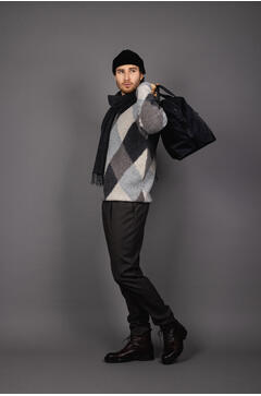 Lord Sweater Argyle teddy sweater