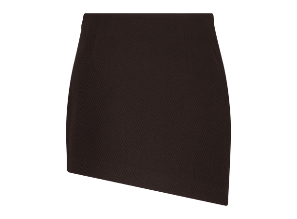 Poppy Skirt Chocolate Brown S Wool mini skirt 