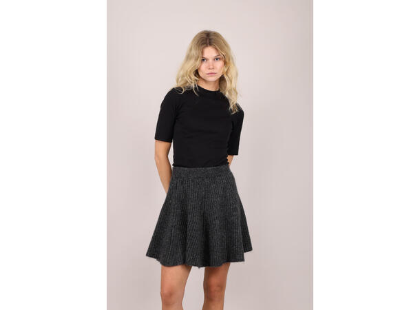 Sorba Skirt Charcoal M Rib knit mini skirt 