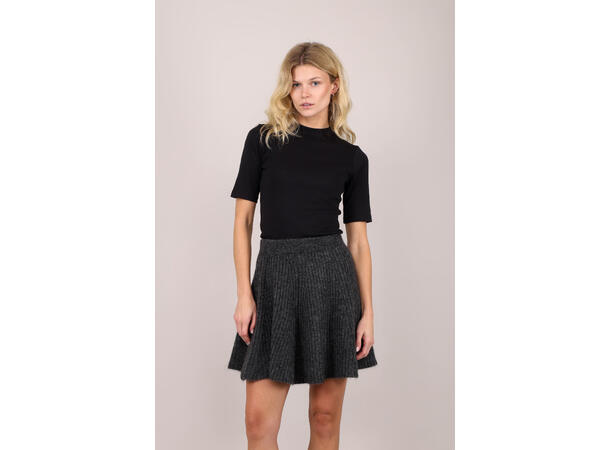 Sorba Skirt Charcoal M Rib knit mini skirt 