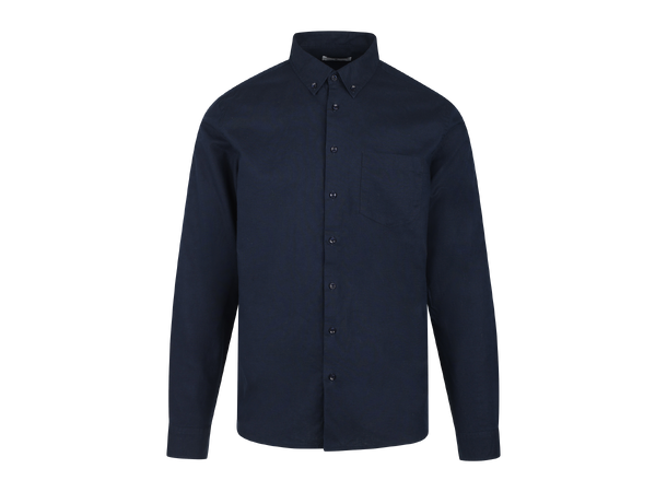 Thad Shirt Dark Navy L Linen cotton LS shirt 