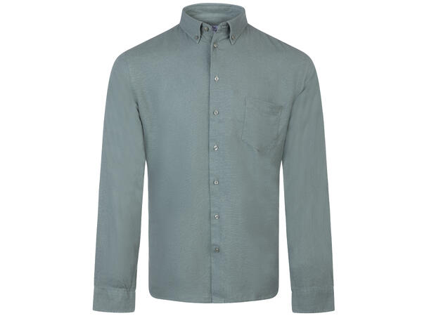 Thad Shirt Dark Navy L Linen cotton LS shirt 