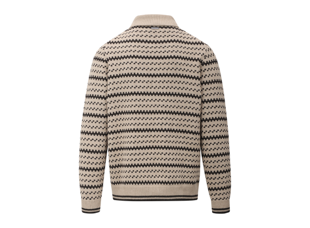 Bjarni Turtleneck Sand multi XXL Fishermans wool sweater 