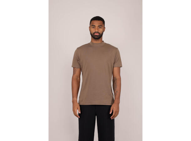 Bruno Tee Chocolate Chip L Organic cotton mock neck 
