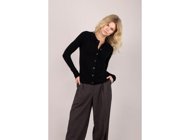 Chivas Cardigan Black S Cashmere cardigan with pearl buttons 