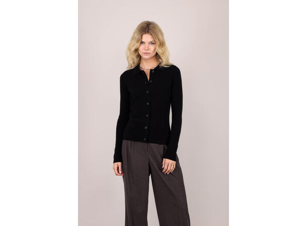 Chivas Cardigan Black S Cashmere cardigan with pearl buttons 